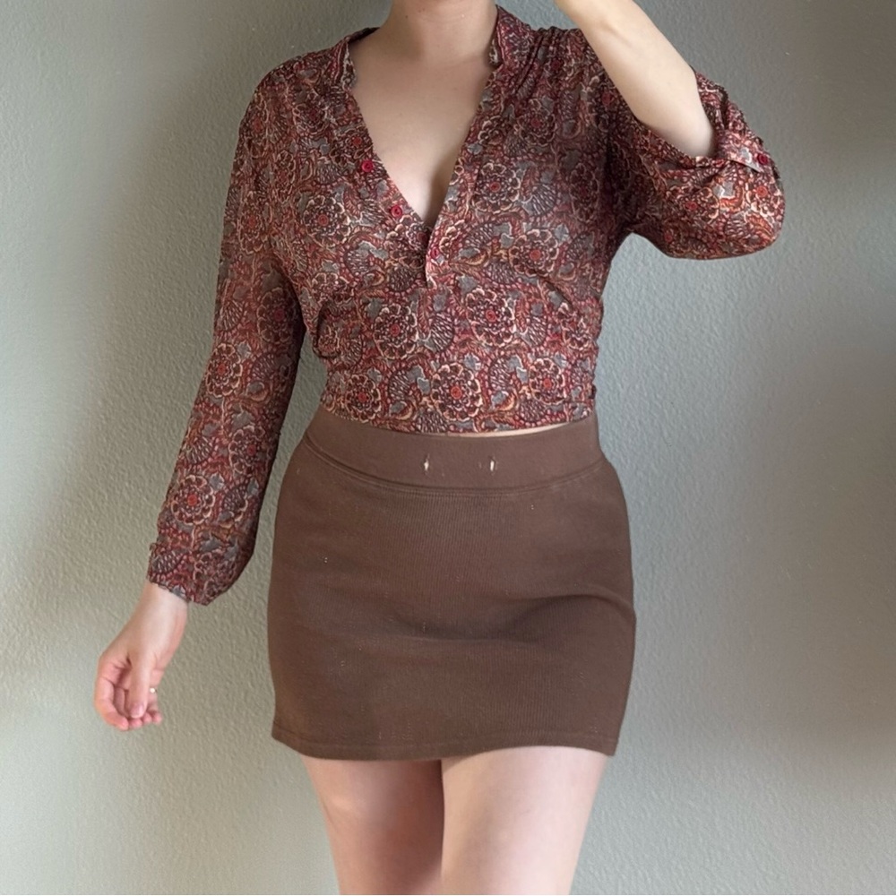 Brandy Melville Waffle Knit Mini Skirt